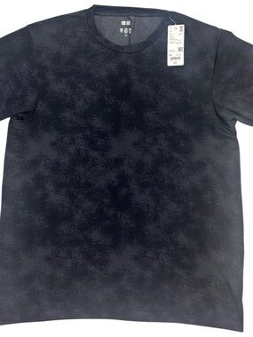 NWT Uniqlo Dry-EX Black Performance T-Shirt Size Large Moisture Wicking